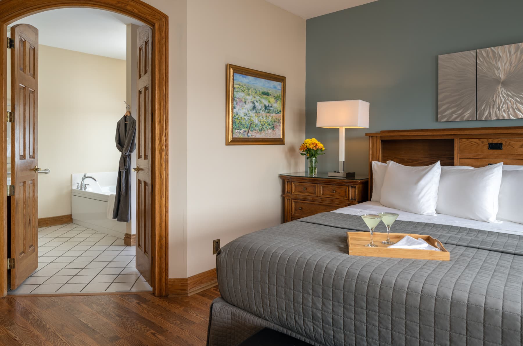 Room with Large Bathroom