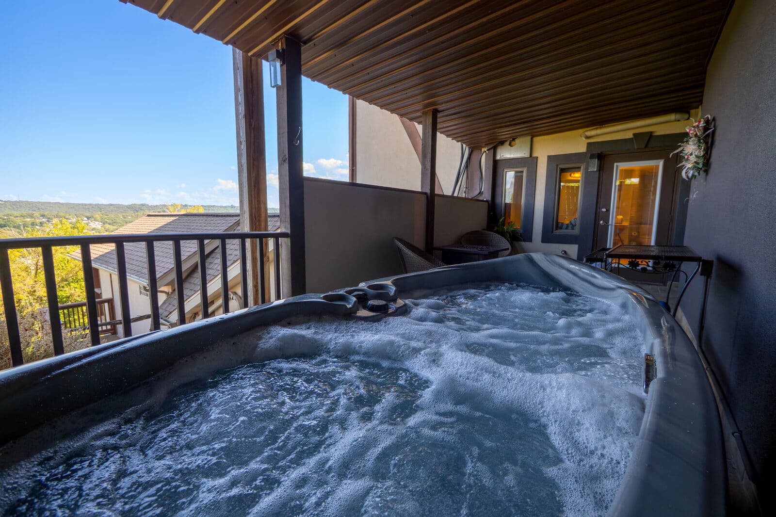 hot tub on deck