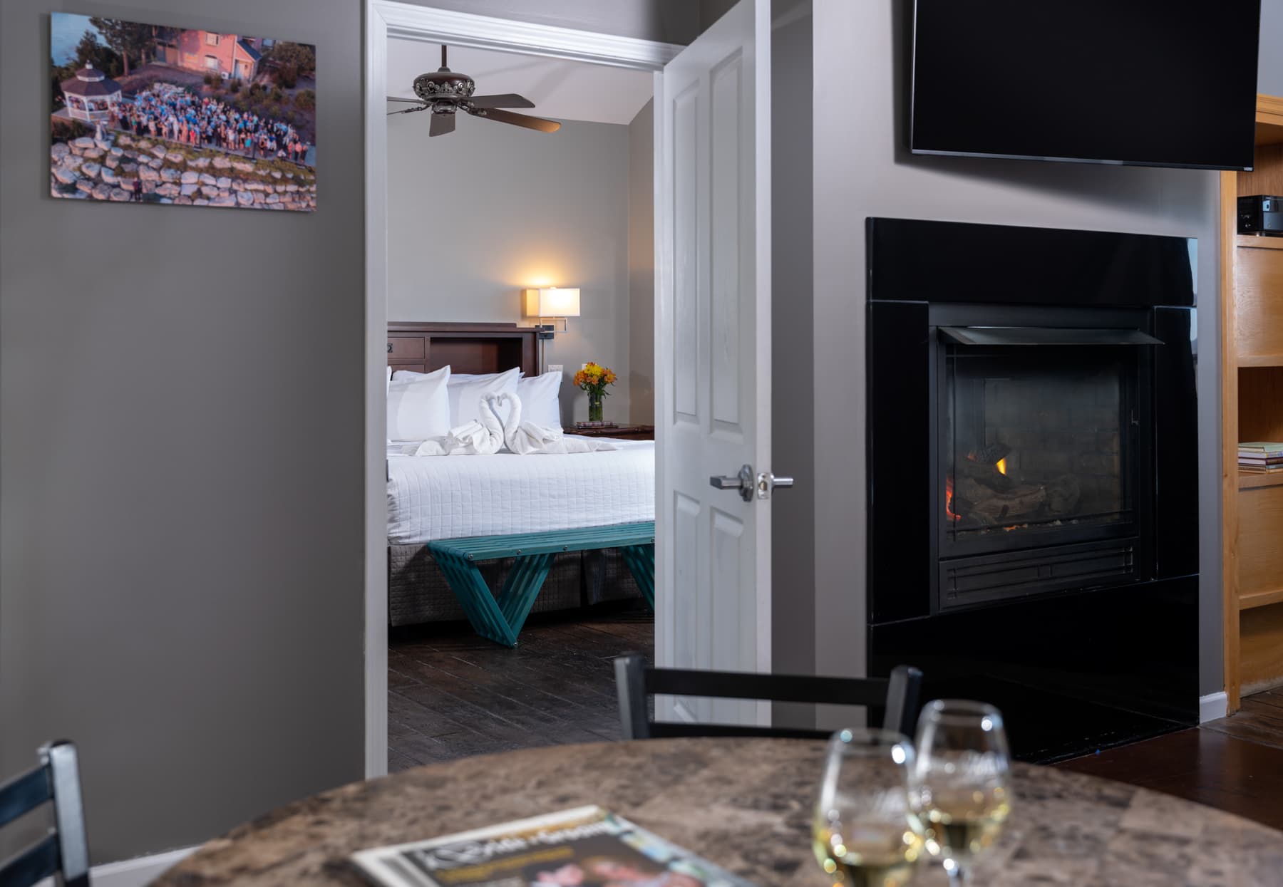 See through fireplace