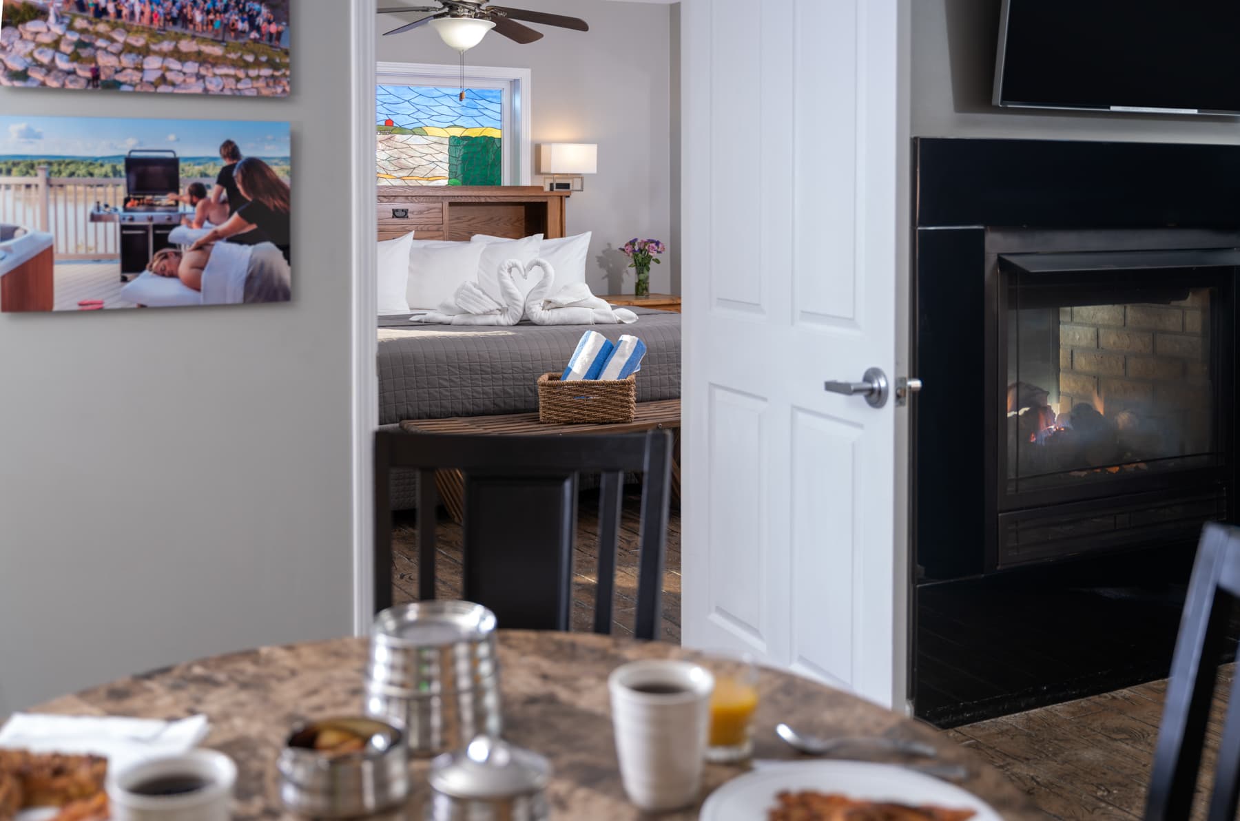 See through fireplace