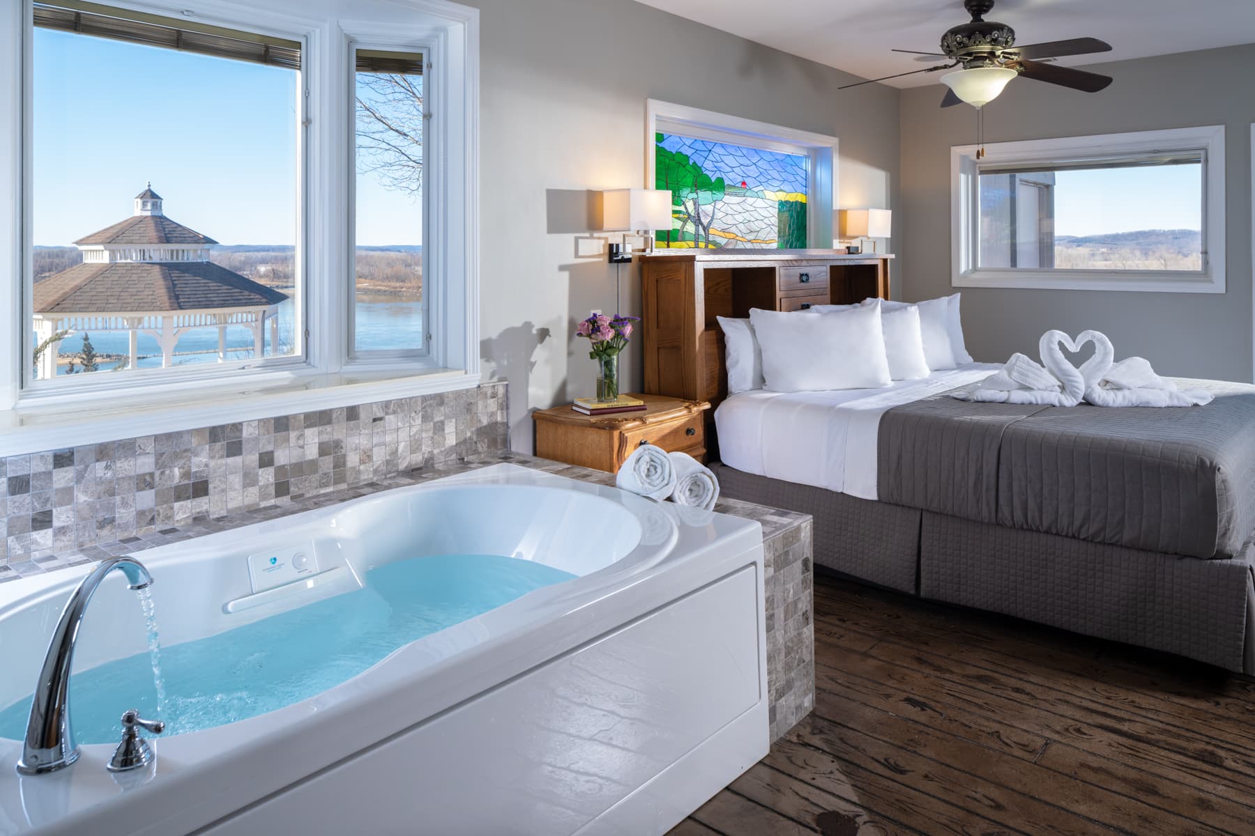 Bedroom with jetted tub