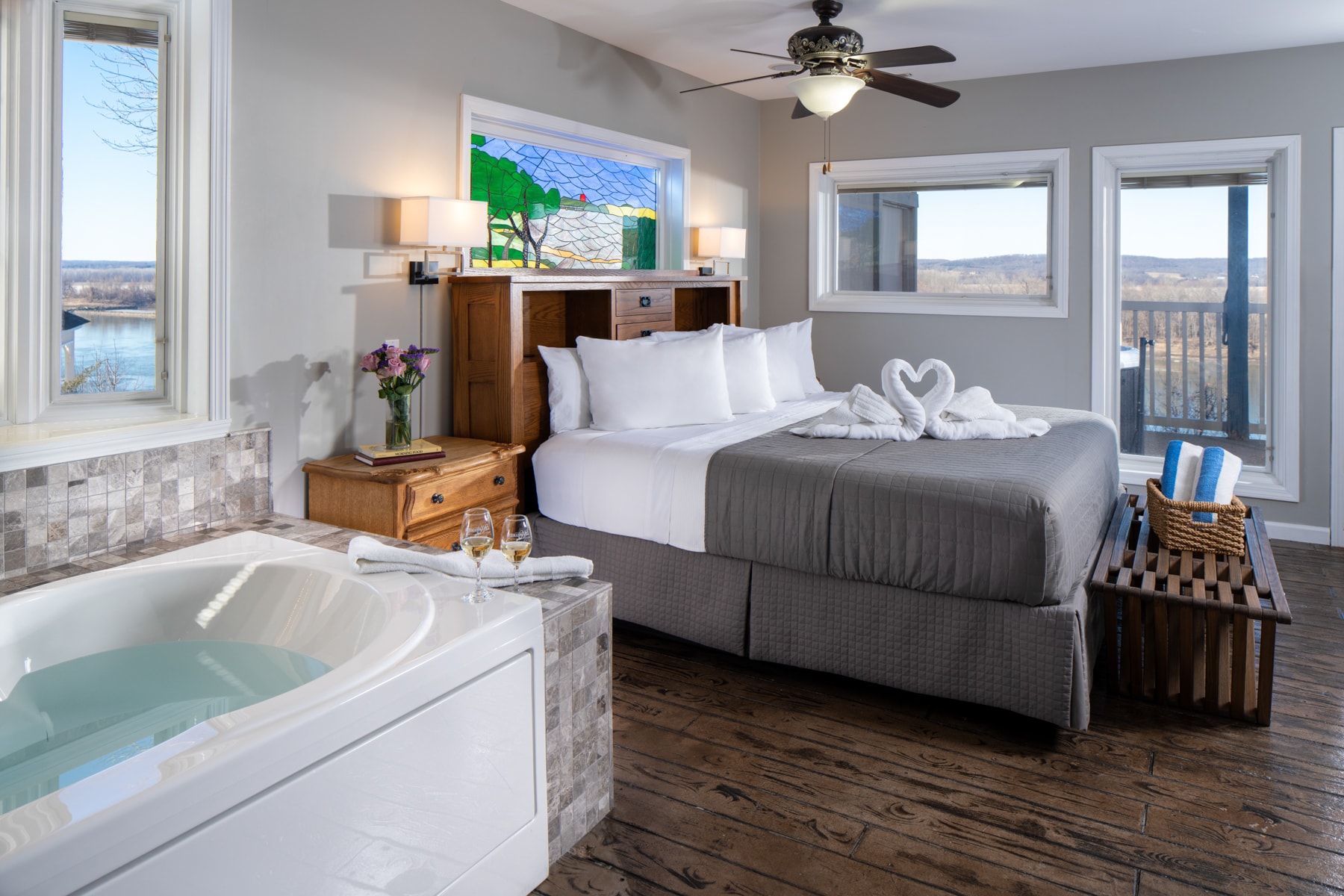 Bedroom with jetted tub